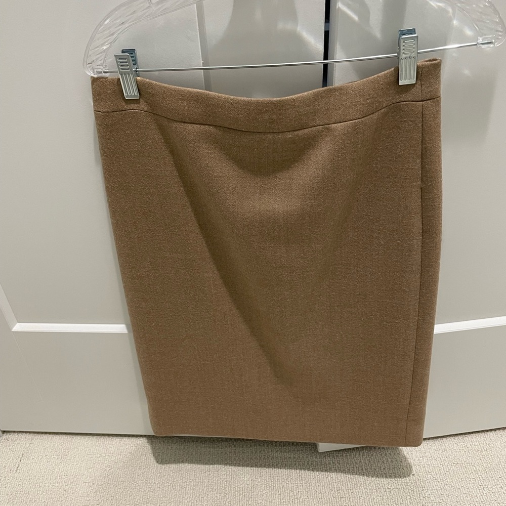 Camel pencil skirt